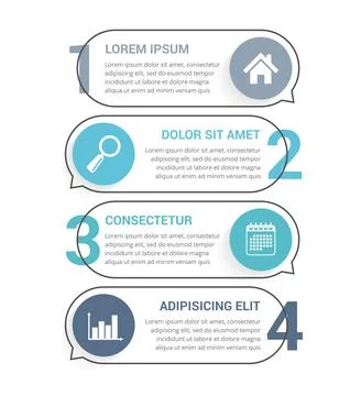 4 Steps - Infographic Template Stock Illustration