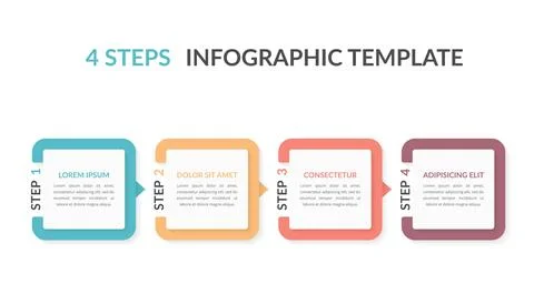 4 Steps - Infographic Template Stock Illustration