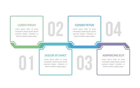 4 Steps - Infographic Template Stock Illustration