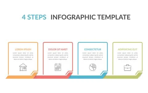 4 Steps - Infographic Template Stock Illustration