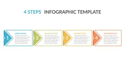 4 Steps - Infographic Template Stock Illustration