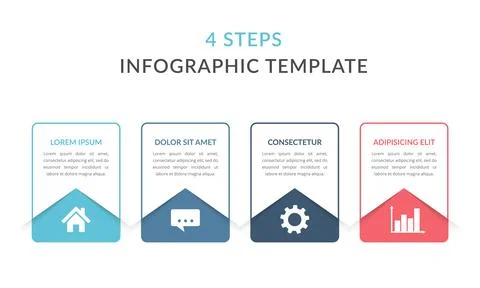 4 Steps - Infographic Template Stock Illustration