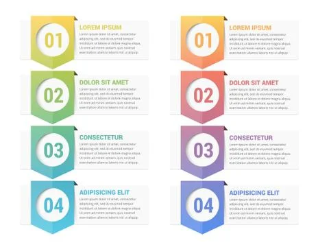 4 Steps Infographics Stock Illustration