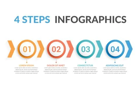 4 Steps Infographics Stock Illustration