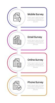 4 steps of the loan approval process infographic 4 steps Illustrazione stock