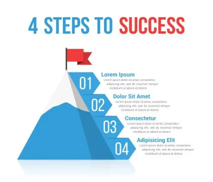 4 Steps to Success Stock Illustration