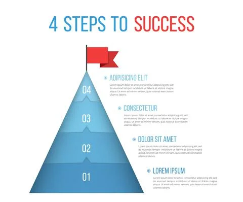 4 Steps to Success 스톡 일러스트