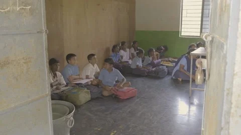 4. Students sitting inside the Class Stock Footage 149097787