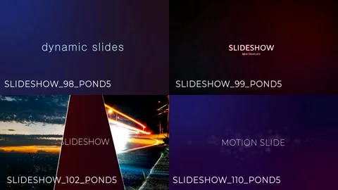 4 stylish slideshows in one file !!! (Collection № 11) Modèle After Effects