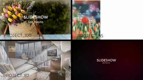 4 stylish slideshows in one file !!! (Collection № 15) Modèle After Effects