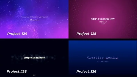 4 stylish slideshows - one file !!! (Collection № 18) After Effects stock