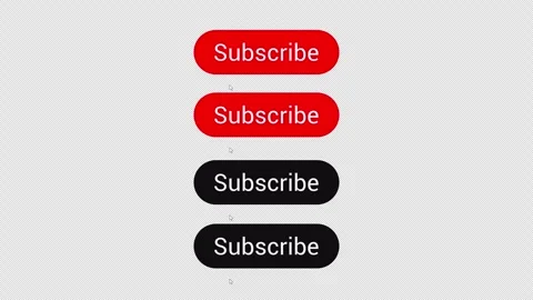 4 Subscribe Button Variations (Subscribed / Thank You) Transparent background 4K Stock Footage 324554777