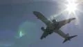 4. Sun, plane approach HD Footage
