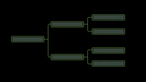 4-Team Sports Bracket Neon Flat Template for Football &amp; Basketball Stock Footage 310281853