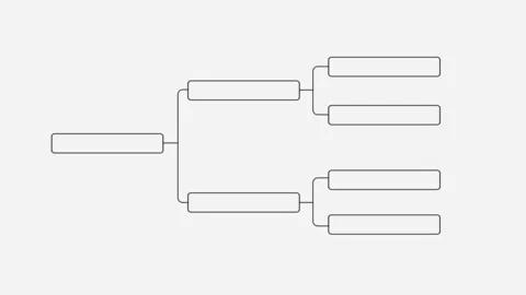 4 Team Tournament Bracket Flat Design Template Stock Footage 310281849
