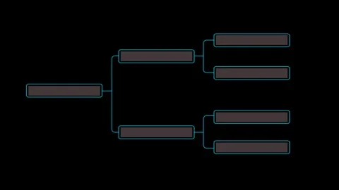 4-Team Tournament Bracket Neon Flat Template for Sports Schedule Stock Footage 310281861