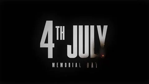 4 th July Animation Text Stock Footage 164856441
