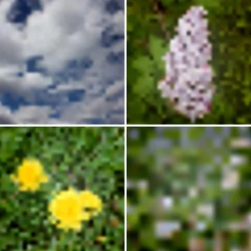 4 vector  blurred summer backgrounds Stock Illustration