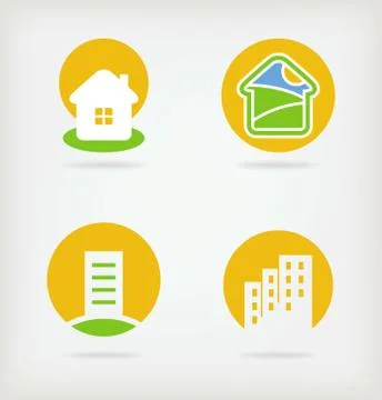 4 vector of house logo Stock Illustration
