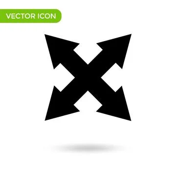 4 way arrows icon. minimal and creative icon isolated on white background. ve Stock Illustration