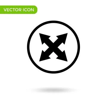 4 way arrows icon. minimal and creative icon isolated on white background. ve Stock Illustration