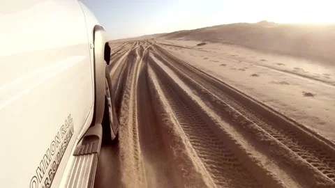 4 wheel driving on sand Stock Footage 150252494