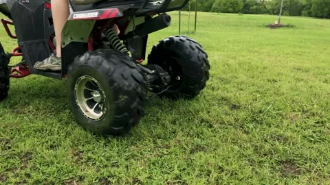 4 Wheeler Starting Engine and Driving Away - 60fps Video stock 138910290