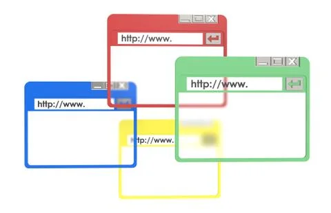 4 x Browser Stock-Illustration