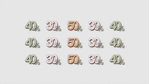 40%, 50%, 60%,70%  Wall Stock-Footage 148267732