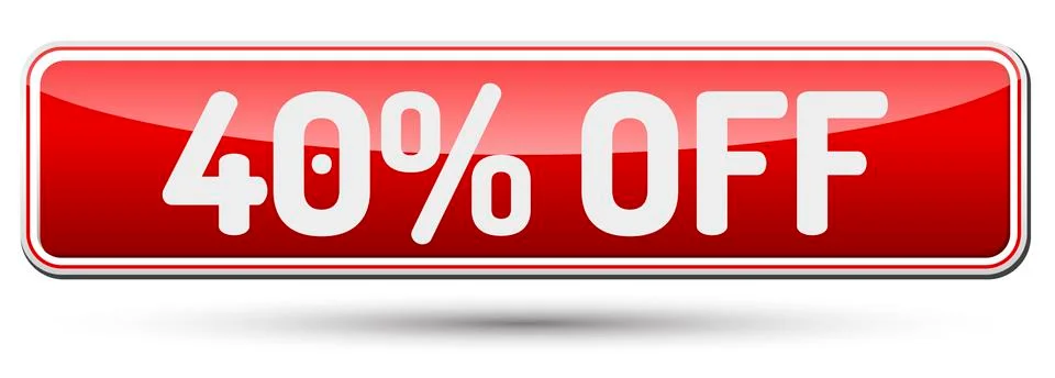 40% OFF - Abstract beautiful button with text. Stock Illustration