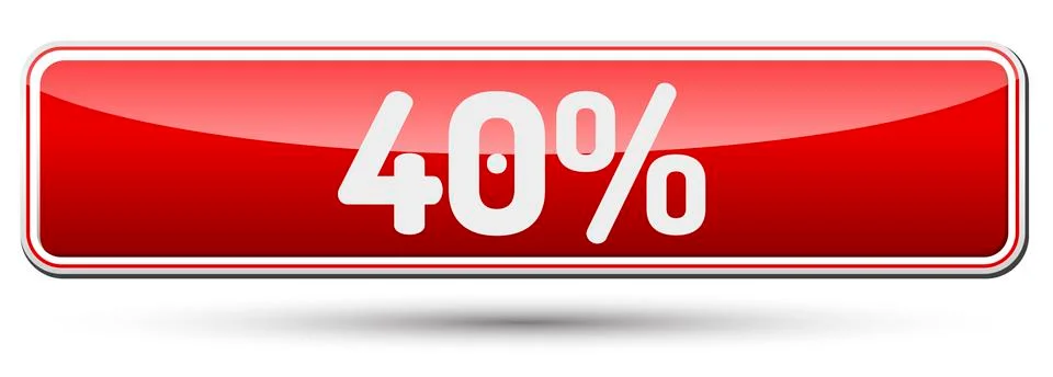 40% - Abstract beautiful button with text. Stock Illustration