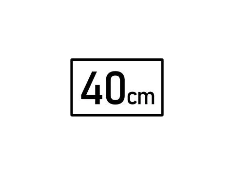 40 centimeters icon vector illustration, 40cm size Illustrazione stock