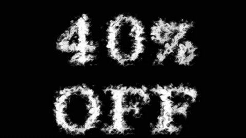 40% Off cloud text effect black isolated background Stock Footage 139606397