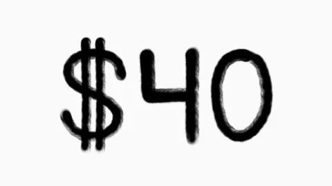 40 Dollar Hand Drawn Animation For Finance Currency Money Business Concept Stock Footage 305657410