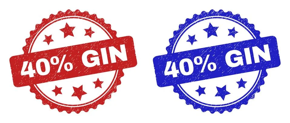 40% GIN Rosette Watermarks Using Unclean Surface Stock Illustration