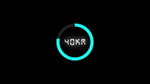 40 kilometer per hour speed road sign Stock-Footage 308016940