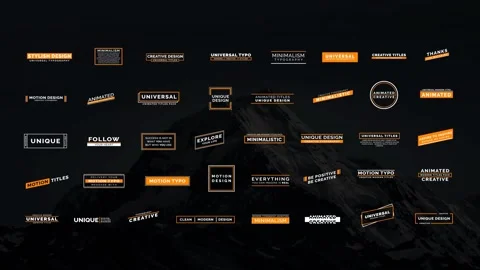 40 Modern Animated Titles After Effects stock