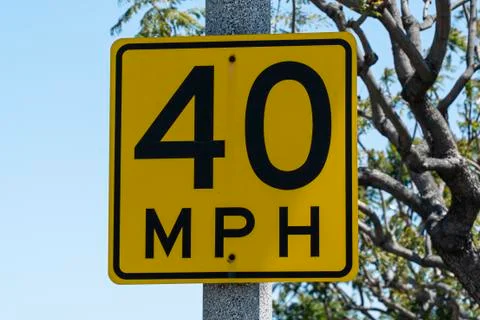 40 mph speed sign Foto stock