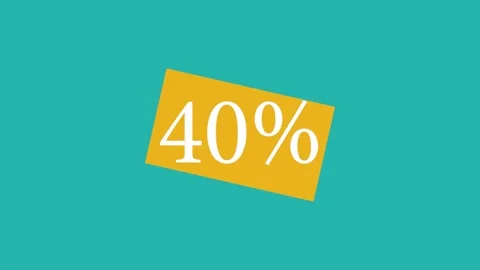 40% offer discount animation Vídeo Stock 142876331