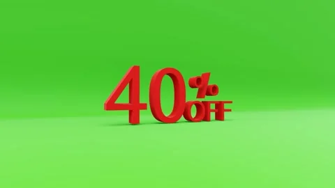 40 percent off 3D rendering Video stock 153359397