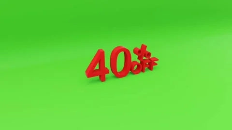 40 percent off 3D rendering Stock Footage 153359398
