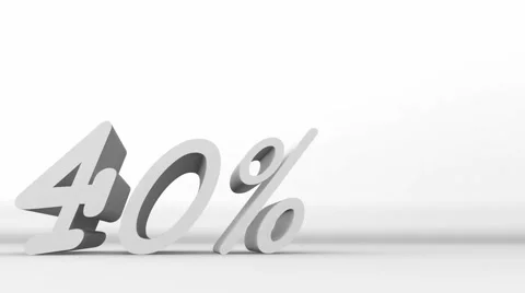 40 percent animation text Stock Footage 5088205