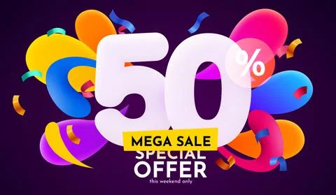 40 percent Off. Discount creative composition. 3d sale symbol with decorative Stock Illustration