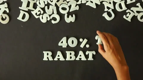 40 percent discount (in german) Stock Footage 25252573