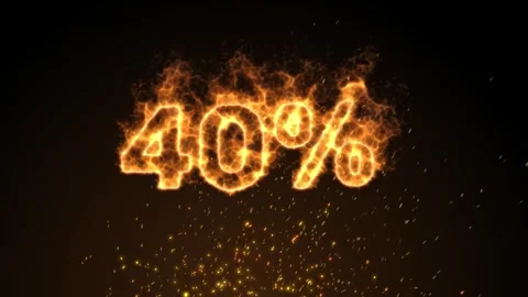 40 percent discount. High temperature. A trade offer. Sparks. 動画素材 246724055