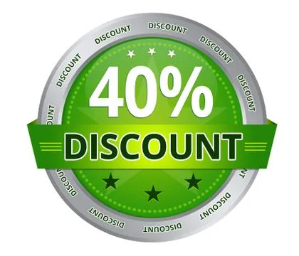 40 percent discount Stock Illustration