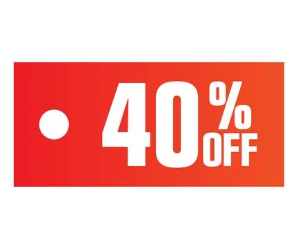 40 Percent OFF E-commerce Discount Offer Design Vector Illustration Stock Illustration
