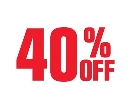 40 Percent OFF E-commerce Discount Offer Design Vector Illustration Stock Illustration