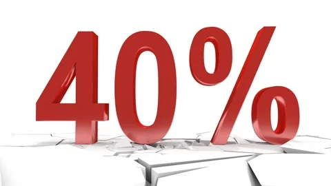 40 Percent Vídeos de archivo 117593550