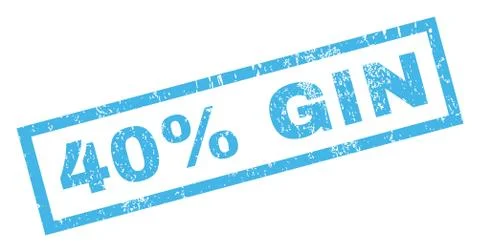 40 Percent Gin Text Rubber Seal Stamp Watermark Stock Illustration